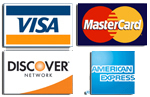 We accept all major Credit and Debit Cards